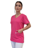 Bluza medyczna elastyczna bawełna, ELASTIC BLOOM - amarantowa