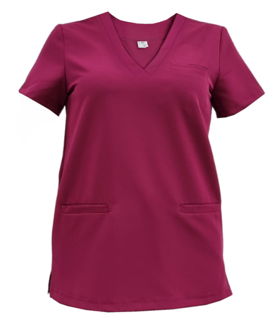 Bluza medyczna Basic Premium - wiśnia