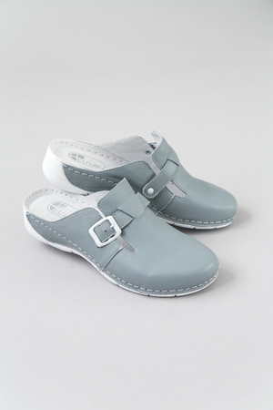 Buty skórzane KD MED 104 - szary