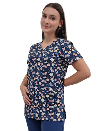 Bluza medyczna W8 elastyczna - bawełna