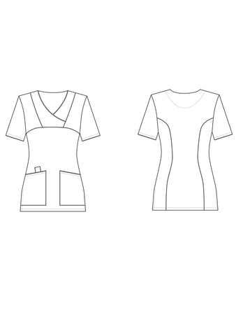 Bluza kosmetyczna damska z krótkim rękawem SONIA - baby blue
